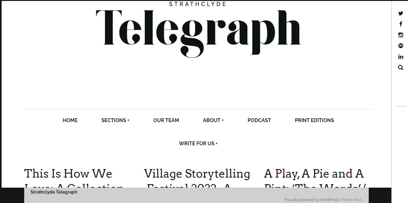 Strathclyde Telegraph student newspaper
