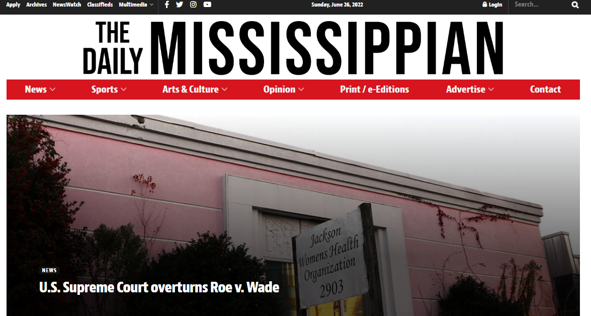 The Daily Mississippian student newspaper