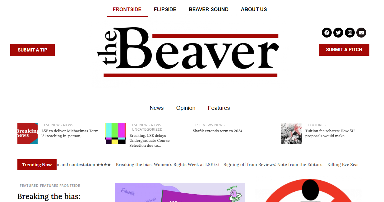 The Beaver awar-winning student newspaper