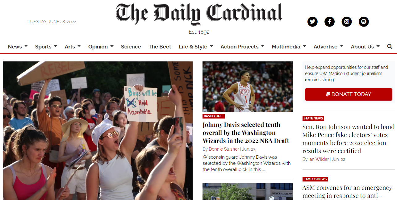 the daily cardinal student newspaper University of Wisconsin
