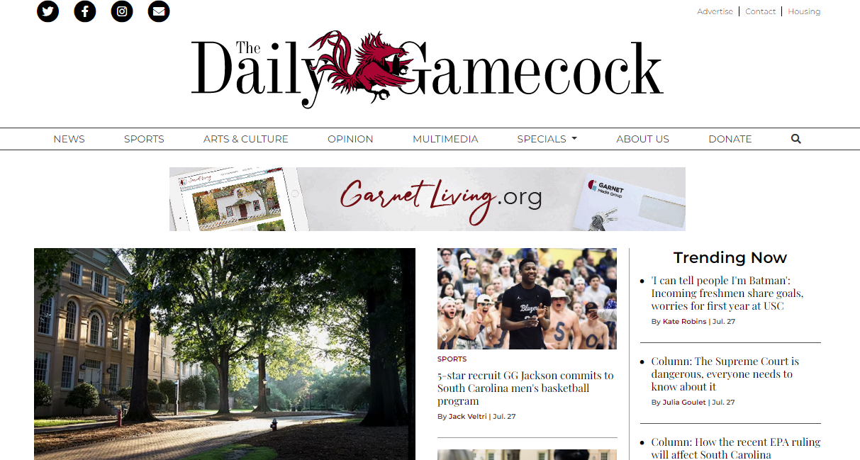 the daily gamecock student newspaper