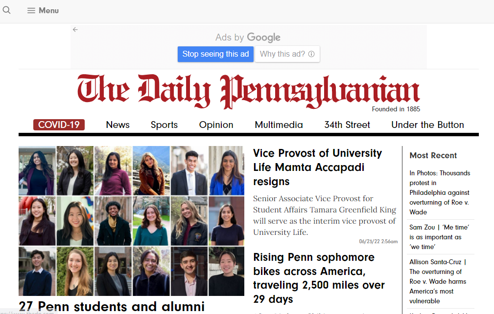 The Daily Pennsylvania student newspaper