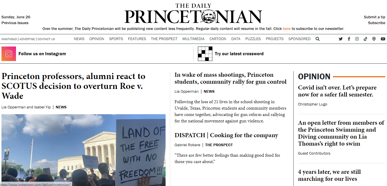 The Daily Princetonian student newspaper