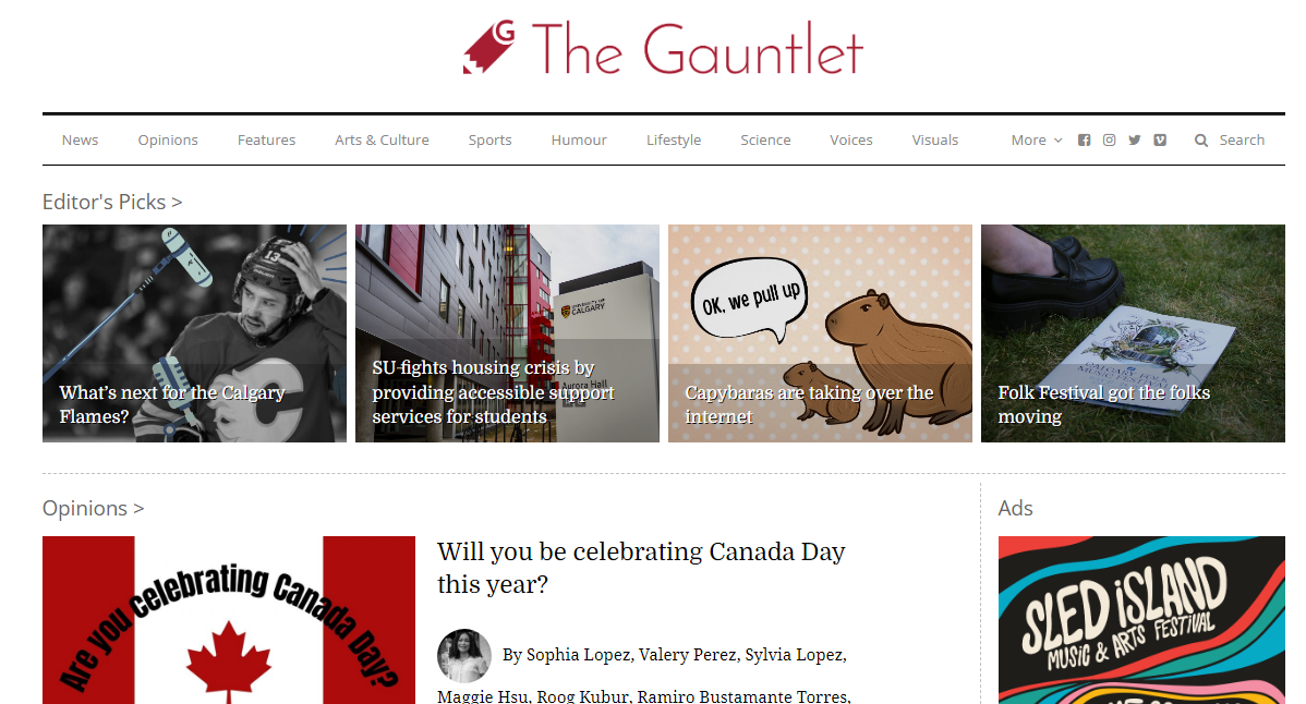 The Gauntlet student newspaper