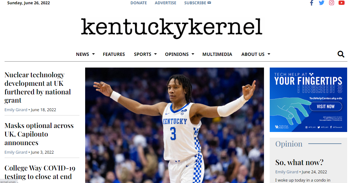 The Kentucky Kernel student newspaper