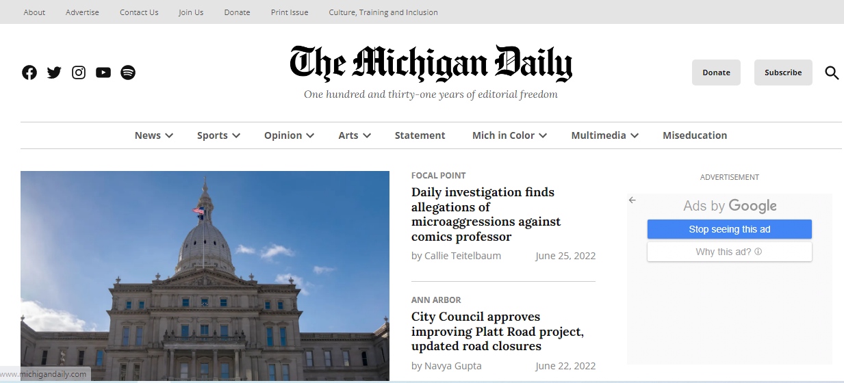 the michigan daily student newspaper