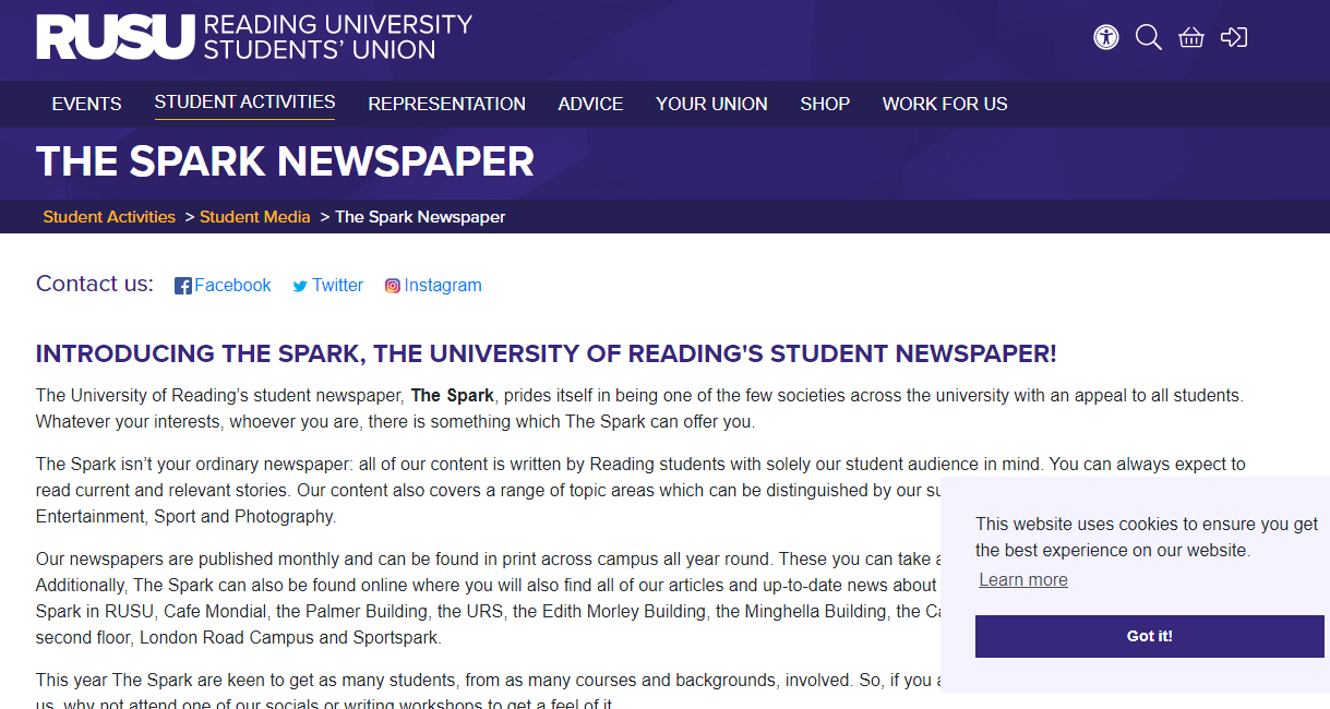 The Spark student newspaper