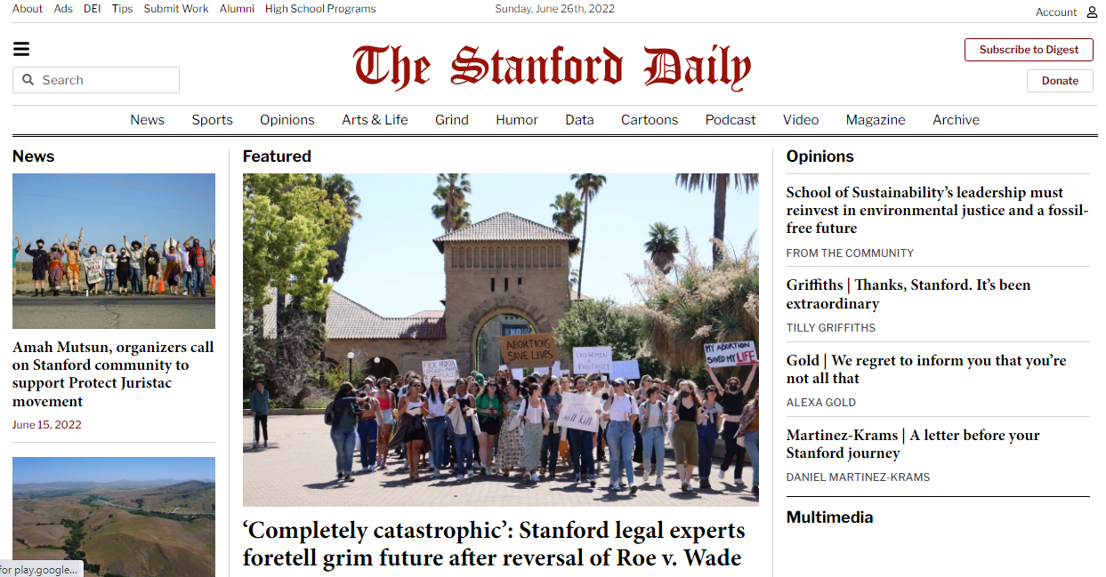The Standard Daily student newspaper