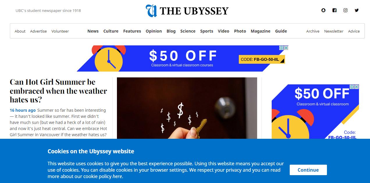 The Ubyssey student newspaper